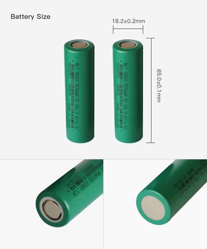 A alimentação fonte a bateria RoH For Electric Skateboard 2 do de alta capacidade 2500mah 18650