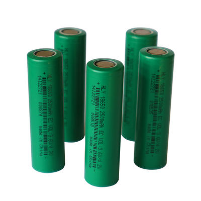 Pilhas de Ion Battery 3.6v 2500mah do lítio do poder superior 18650 para a lanterna elétrica