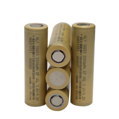 Pilha de bateria dos ciclos 2000mah 18650 do lítio 500 da taxa alta 3,6 V para ferramentas elétricas