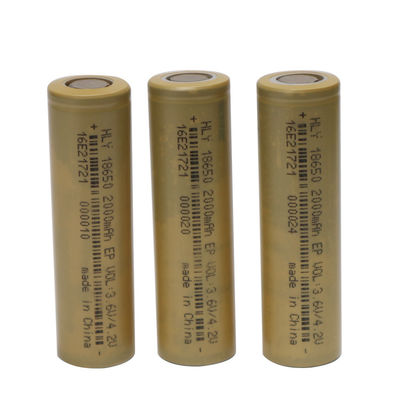 Pilha de bateria dos ciclos 2000mah 18650 do lítio 500 da taxa alta 3,6 V para ferramentas elétricas