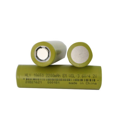 Pilha de bateria recarregável de pouco peso UN38.3 do íon 2200mah 18650 do lítio HLY