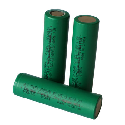 3.6v 2500mah Li Ion Battery Cell recarregável 18650 para veículos elétricos