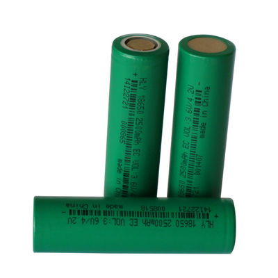 Bateria 3.7v 18650 2500mah recarregável alta da taxa 3C para a lanterna elétrica brilhante
