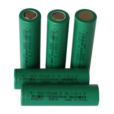 Densidade de alta energia recarregável 3,6 da bateria reciclável do volt 2500mah 18650