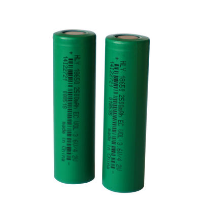 Pilhas de Ion Battery 3.6v 2500mah do lítio do poder superior 18650 para a lanterna elétrica