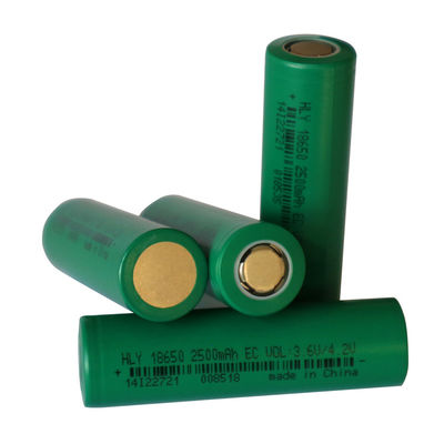 Pilhas de Ion Battery 3.6v 2500mah do lítio do poder superior 18650 para a lanterna elétrica