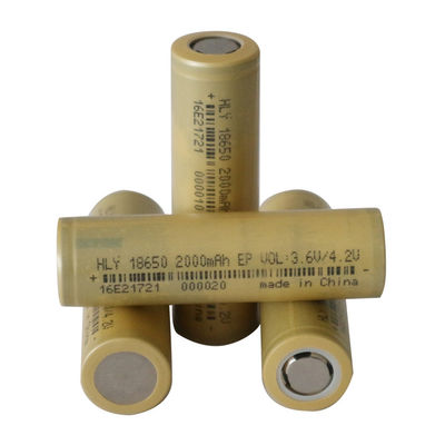 Bateria alta superior lisa do dreno da bateria de lítio 18650 do volt 2000mah do KC 3,6 500 vezes
