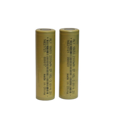 3.6V 2000mAh 18650 Li Ion Rechargeable Solar Battery Cell para produtos eletrónicos de consumo