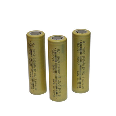 3.6V 2000mAh 18650 Li Ion Rechargeable Solar Battery Cell para produtos eletrónicos de consumo