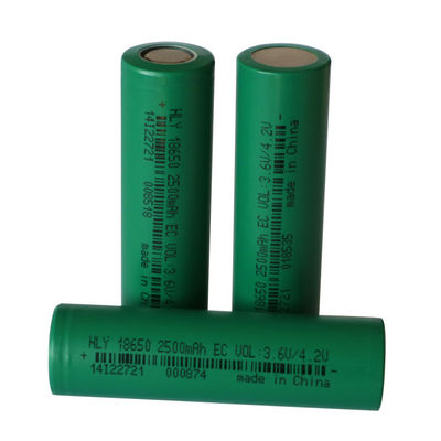 2500mAh 3.6V personalizou a pilha recarregável do poder da bateria solar 18650