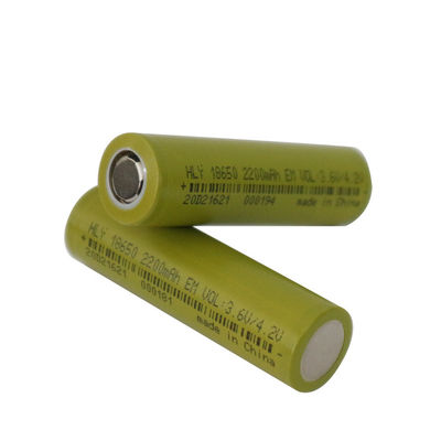 lítio alto cilíndrico Ion Rechargeable Battery Cell 2200mah 18650 da segurança 3.6V